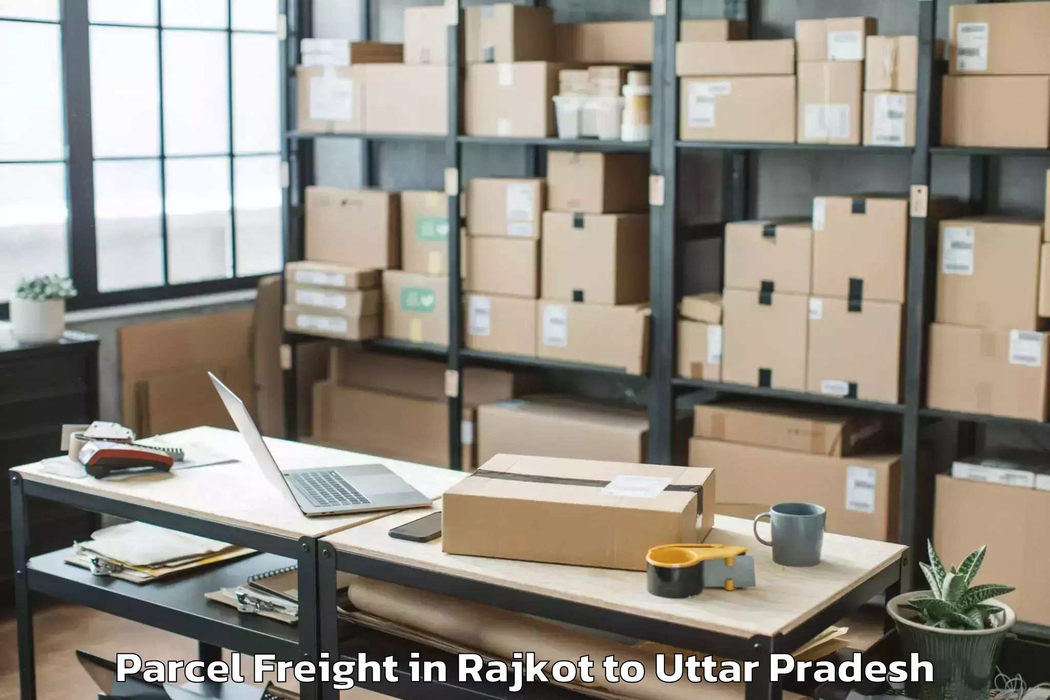 Leading Rajkot to Mohammad Ganj Parcel Freight Provider